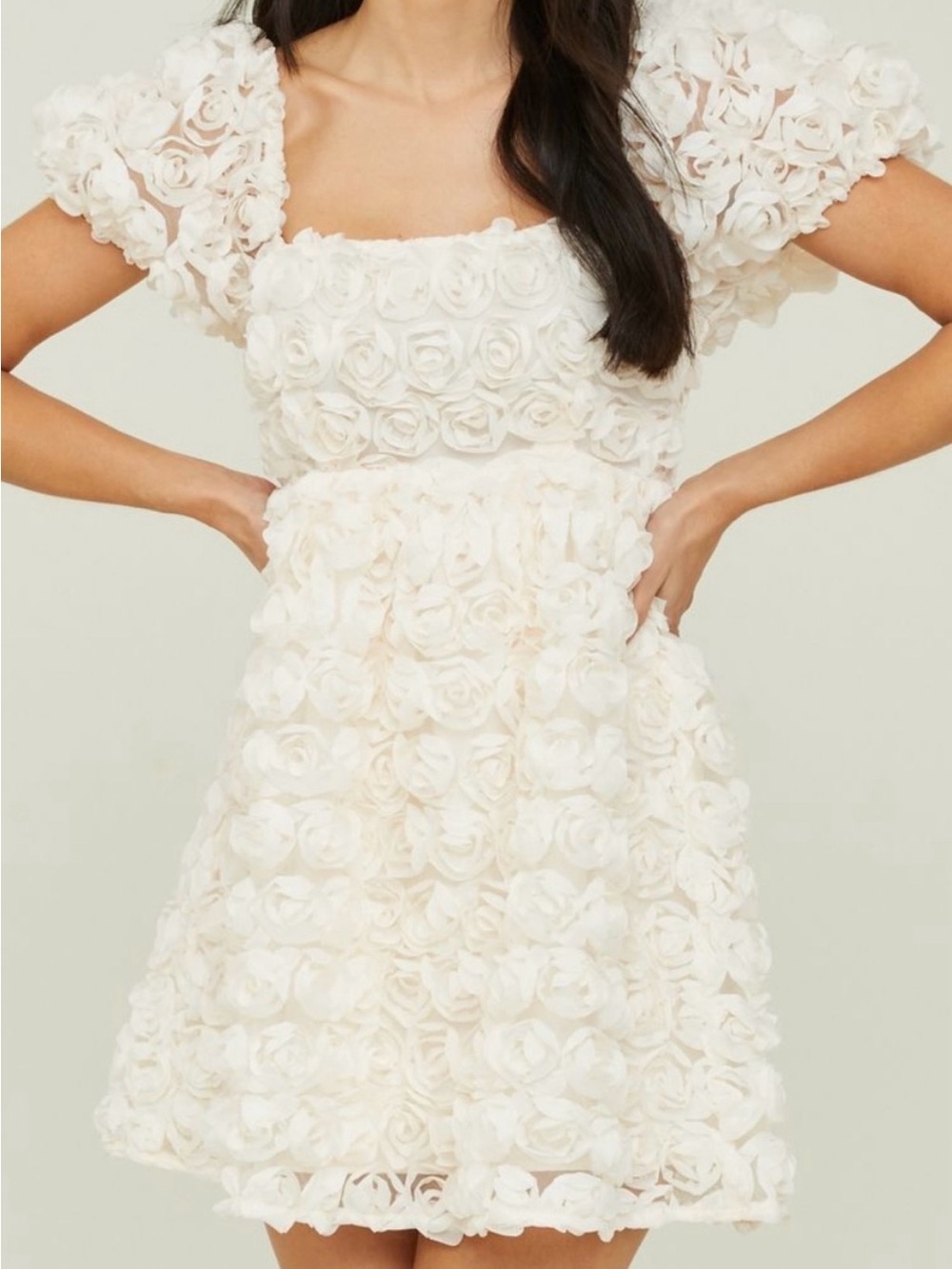 Altar'd State Krystal Rosette Mini Dress